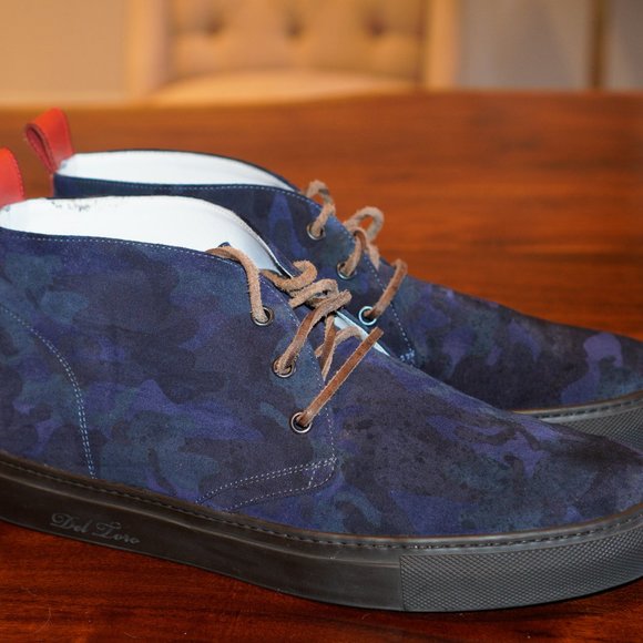 Del Toro Men's Vintage Navy Camo Chukka - Picture 4 of 8
